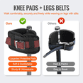 thumbnail image 3 of 4 Packs Drywall Stilt Replacement Parts,Comfort Stilt Pads Protective Padded Leg Bands,Nylon Adjustable Stilt Leg Straps, 3 of 7