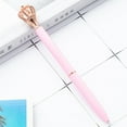 thumbnail image 5 of WuPing 6 Pcs Pink Pens, Metal Crystal Diamond Pen with Black Ink, Pens for Journaling, Office Supplies Fancy Pens for Women, 5 of 11