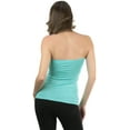 thumbnail image 2 of ToBeInStyle Women's Knotted Front Tube Top, 2 of 5