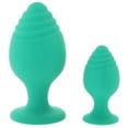 thumbnail image 1 of Cheeky Green Textured Butt Plug Set, 1 of 5