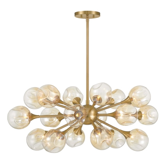 Matisse 18-Light Chandelier in Warm Brass