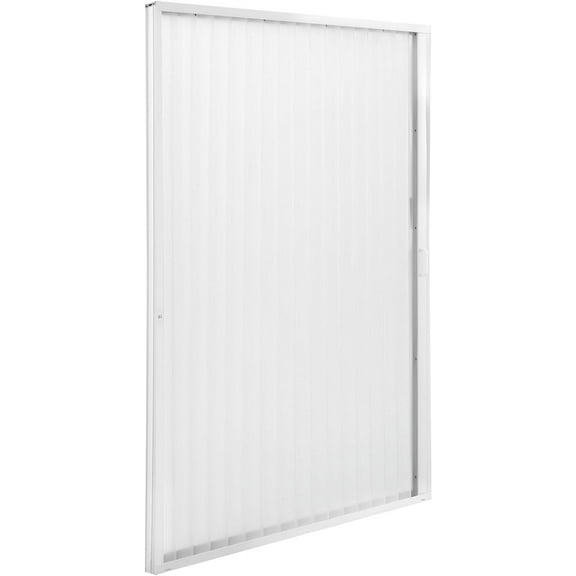 RecPro RV Pleated Folding Shower Door and Frame | Sliding, Retractable, Wrinkle Free (White, 48" x 67")