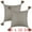 Khaki, variant on Unique Bargains Linen Fringe Cushion Cover Throw Pillow Covers with Tassel Design 2 Pcs White 18" x 18"