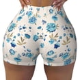 thumbnail image 2 of Picia Rose Flowers Printed Workout Shorts for Women Seamless Scrunch Butt Lifting High Waisted Yoga Gym Booty Running Moisture-wicking Short Pants-Large, 2 of 9