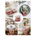 thumbnail image 3 of Christmas Cloth Napkins Set of 8 Reusable Dinner Napkins, Winter Ice Cream Sugar Pine Needle Red Plaid Cocktail Napkin Washable Table Napkins for Wedding/Holiday Party/Baby Shower 20"x20", 3 of 7