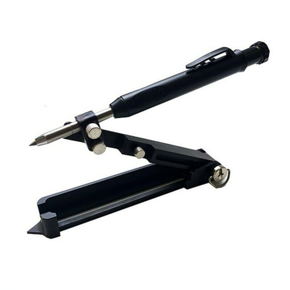 Multi-Function Scribing Tool 3-in-1 Marking Tool Heavy-duty Scribing Ruler Line Measuring Hand Tools For Woodworking Construction Leather Work