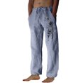 thumbnail image 2 of Pantalones largos para hombre, moda, estampados, casuales, cintura elástica con bolsillo, pantalones deportivos, pantalones de poliéster para hombre., 2 of 4