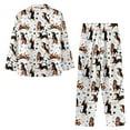thumbnail image 7 of FOR U DESIGNS Dog Paw Dachshund Pajamas Sets for Women 2 Piece Size XL Pants Button Up Sleepwear Long Sleeve V-neck Tops for Womens Nightwear Sets Button Front, 7 of 7