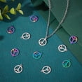 thumbnail image 4 of 40 colgantes de símbolo de la paz de 2 colores, 201 dijes de acero inoxidable, dijes de paz de metal, collar, pendiente, dijes de símbolo de la paz para collar, fabricación de joyas, agujero de 1 mm, 4 of 5