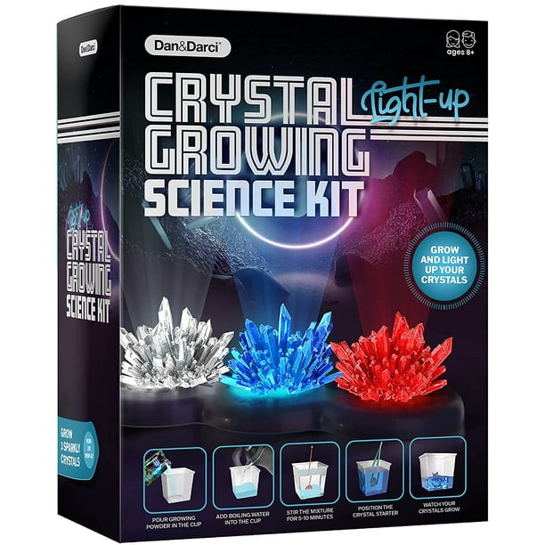 Crystal Growing Kit for Kids + lightup Stand Science Experiments for Kids Crystal Science