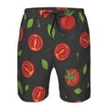 thumbnail image 4 of Kll Tomatoes1 Men'S Casual Summer Beach Shorts Hawaiian Shorts With Pockets-Small, 4 of 9