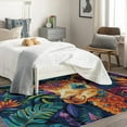 thumbnail image 4 of 5 x 8 Area Rug Alpaca Rugs, Colorful Carpet for Living Room Bedroom Animal Patterned Indoor Home Decor, Non Slip Soft & Low Pile Large Washable Rug ZH&325, 4 of 7