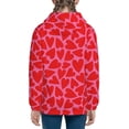 thumbnail image 6 of Pofeuu Love Heart Print Teenage Zipper Hoodie Sweatshirts Hooded Casual Jackets With Pocket For Boys Girls-Medium, 6 of 6