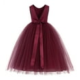 thumbnail image 2 of Ekidsbridal V-Back Satin Tulle Flower Girl Dresses Ceremonial Gown Pageant Ballroom Dance 219R5 14, 2 of 3