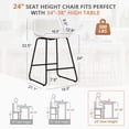 thumbnail image 2 of Carolayne 24" Bar Stools Set of 4, Counter Height Stools with Back for Kitchen Island and Dining Room, Faux Leather, White, 2 of 5