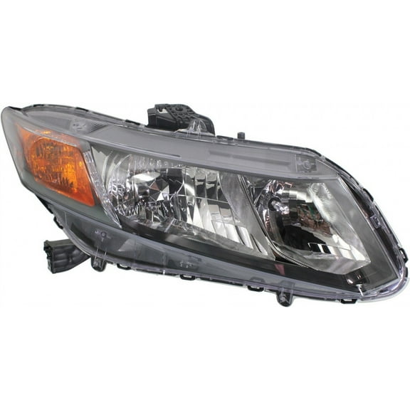 KarParts360 For 2012 Honda Civic Headlight Assembly Passenger Side w/Bulbs For HO2503144