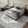 thumbnail image 2 of SIXHOME 9'x12' Area Rugs for Living Room Washable Rug Vintage Medallion Living Room Rug Distressed Soft Carpet Large Area Rugs for Bedroom Dinning Room Office Indoor Retro Home Decor Blue, 2 of 6