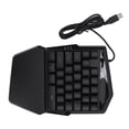 thumbnail image 5 of Teclado para juegos con una sola mano, con cable USB, retroiluminación RGB, 35 teclas, miniadaptador convertidor de medio teclado para juegos, 5 of 5