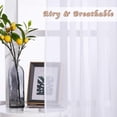 thumbnail image 4 of Sheer Curtains es Long with Eyelet Sheers Window Curtains Panels Privacy Light Filtering Voile Grommet Top Drapes for Living Room/Hotel Rideaux ( Wide ), 4 of 8