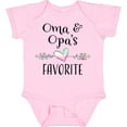thumbnail image 3 of Inktastic Oma and Opa's Favorite Heart Grandchild Boys or Girls Baby Bodysuit, 3 of 5