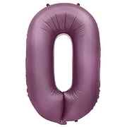 32 inch Number 0 - Metal Balloons - Purple Lilac Foil Mylar Balloon - Party Supplies Decorations