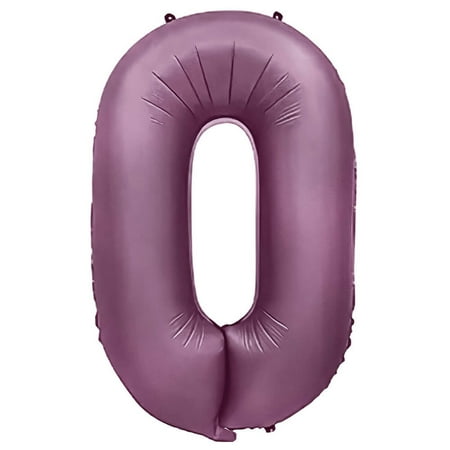 32 inch Number 0 - Metal Balloons - Purple Lilac Foil Mylar Balloon - Party Supplies Decorations