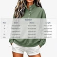 thumbnail image 7 of cocolona Stand Collar Sweatshirts for Women Button Down Long Sleeve Pullover Sweatshirts Loose Casual Solid Color Fall Tops, 7 of 7