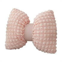 Bow Pillow Bow Shaped Pillow Decorative, Furenl Cute Bow Shaped Pillow | Decorative Lumbar Cushion for Sofa, Couch, Bed, & Car Backrest, Pink