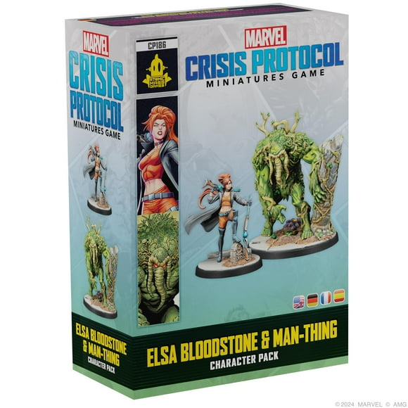 Marvel: Crisis Protocol Elsa Bloodstone & Man-Thing Character Pack - Adds New Legion of Monsters Leadership! Tabletop Superhero Game, Ages 14+, 2 Players, 90 Min Playtim