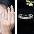 thumbnail image 3 of Rosec Jewels Channel Set Lab Diamond Eternity Band - EF-VS Quality Certified - Ready To Gift, 925 Sterling Silver, US 4.00, 3 of 9