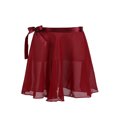 thumbnail image 2 of iEFiEL Kids Girls Wrap Skirt Dance Basic Classic Chiffon Mini Skirt with Waist Tie, 2 of 6