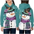 thumbnail image 2 of Odeerbi Toddler Boys Girls Christmas Hoodies Fall Winter Pullover Hooded Sweatshirts Children's Long Sleeve Christmas Printed Hooded Sweatshirt Toddler Clothes Sky Blue, 2 of 3