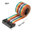 thumbnail image 2 of IDC 16P Wire Flat Rainbow Ribbon Cable 48cm 2.54mm Pitch 1pcs, 2 of 4