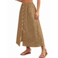 thumbnail image 2 of Women'S Slit Split Long Skirts High Waisted Summer Maxi Skirts Beige M, 2 of 9