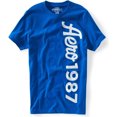 thumbnail image 1 of Aeropostale Puff Paint So-cal Camiseta gráfica para hombre, azul, pequeña, 1 of 1