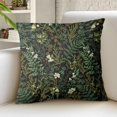 thumbnail image 2 of Green Throw Pillow Covers 18x18 Inch Set of 2 Black Green Botanical Leaf Pillow Covers Vintage Floral Cushion Cover Farmhouse Waterproof Decor for Living Room Bedroom Sofa Patio Outdoor, 2 of 6