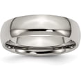 thumbnail image 2 of Chisel Titanium Polished 6.2mm Half Round Band - Ring Size 6.0, 2 of 8
