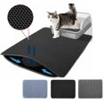 thumbnail image 2 of Alfombrilla para arena de gatos antideslizante, caja de arena grande para mascotas, alfombrilla filtrante de doble capa, resistente al desgaste, impermeable, suministros de limpieza para mascotas, 2 of 5