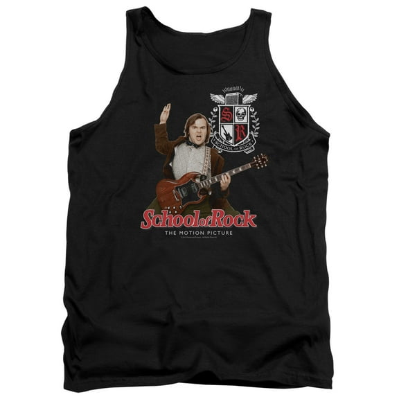 School Of Rock The Teacher Is In Adult Tank Top Black
