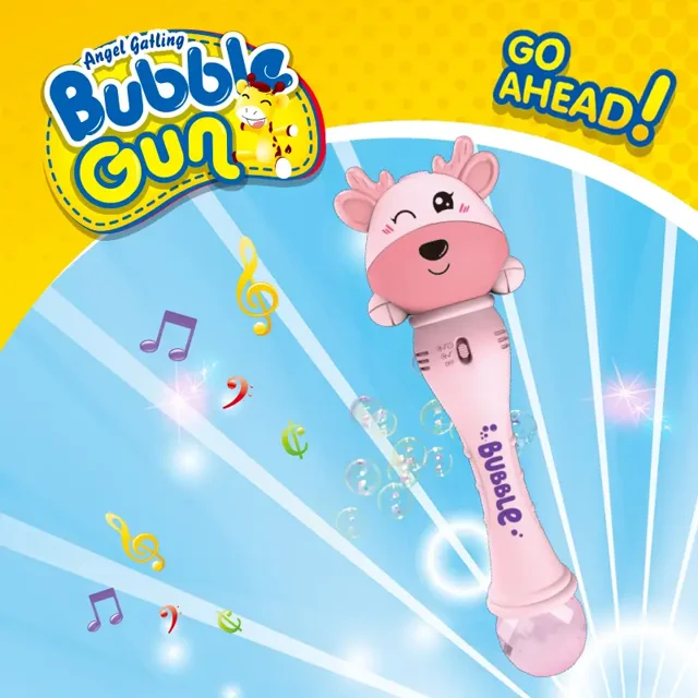 Electric Light Music Deer Love Bubble Stick (contains 85ml Bubble Liquid, No Battery) Gong Bohan unisex
