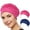 Hot Pink/Navy, variant on Beemo Swim Bathing Cap Turban Polyester for Women & Girls - Black