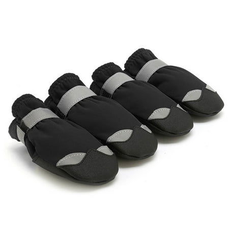 4Pcs Pet Shoes Soft Texture Keep Warmth Skin Friendly Pet Dogs Rain Boots for Outdoor
