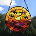 thumbnail image 2 of Coworker Christmas Gift - Airce Jet Stained Glass Hanging Ornament for Christmas - Sparkling Tree Decoration, Great Holiday Gift for Mom, Dad, Friends, Family, 2 of 3