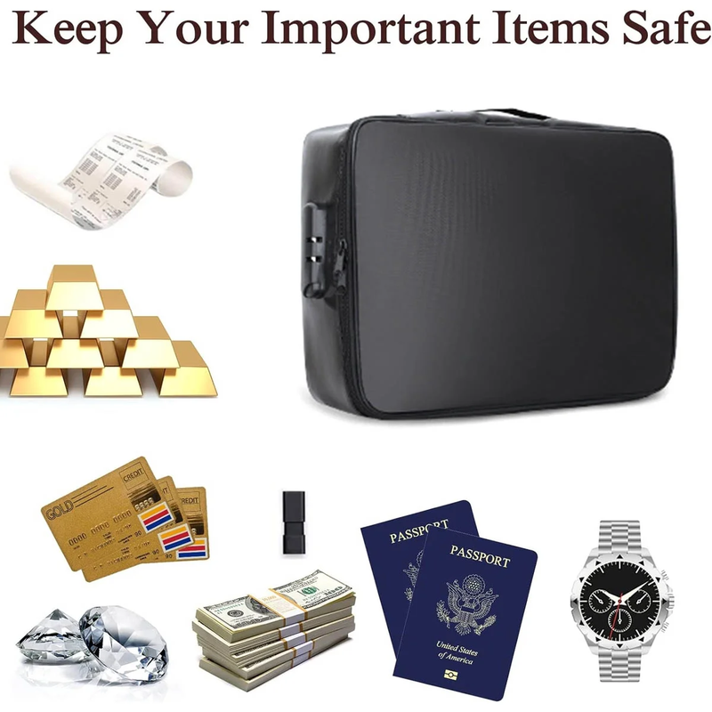 Anunu Fireproof Document Bag with Lock photo 3