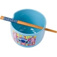 thumbnail image 6 of Silver Buffalo Disney Lilo and Stitch Experiment 626 Ceramic Ramen Noodle Rice Bowl with Chopsticks, Microwave Safe, 20 Ounces, 6 of 9