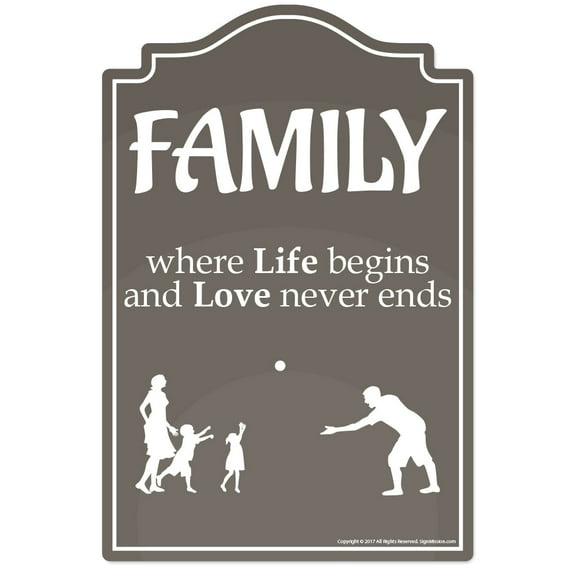 Family Roots Novelty Sign | Indoor/Outdoor | Funny Home Décor for Garages, Living Rooms, Bedroom, Offices | SignMission personalized gift Wall Plaque Decoration
