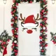 thumbnail image 5 of Pegatinas navideñas para puertas y ventanas, tela de fieltro, muñeco de nieve, Papá Noel, alce, pegatina de pared, decoración navideña para el hogar, feliz año nuevo 2024, 5 of 5