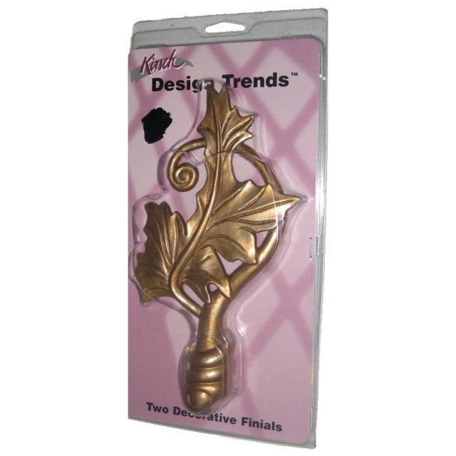 Kirsch Gold Wrought Iron Pair Finials For Drapes Curtains (Newell Co