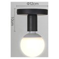 thumbnail image 2 of SHENMO Lampe de Plafond Moderne, Lampe de Plafond en Métal Noir, Ceili Moderne, 2 of 5