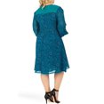 thumbnail image 2 of Standards & Practices Plus Size Balloon Sleeve Velvet Trim Peasant Dress 2X, 2 of 5
